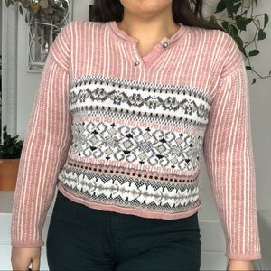 70s Cropped Ski Sweater